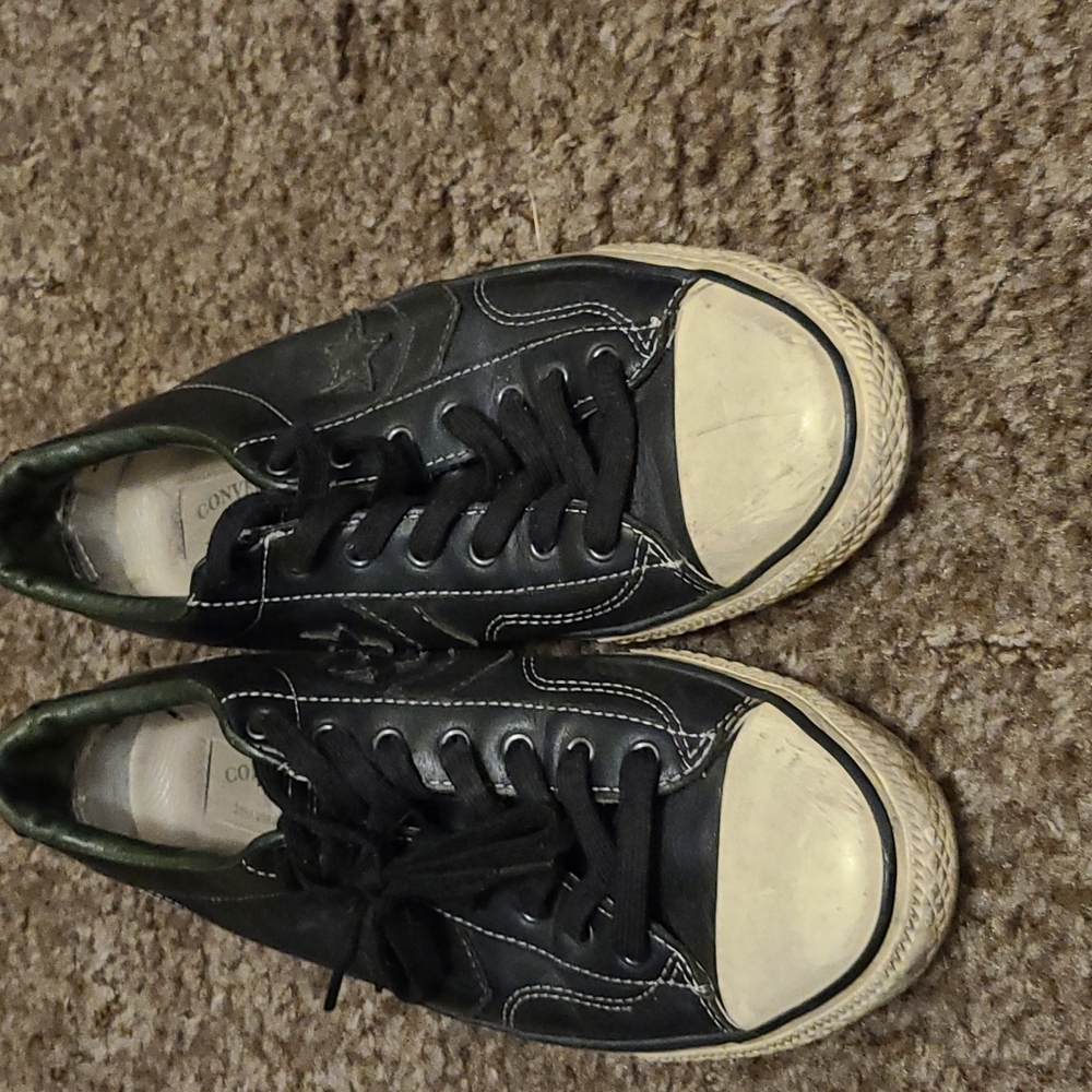 Black leather John Varvatos shoes